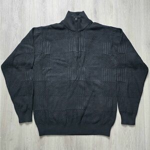 Nautica men’s black quarter zip sweater, Medium size